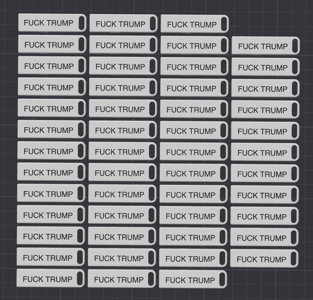 Batch of 50 f#ck TRUMP whistles